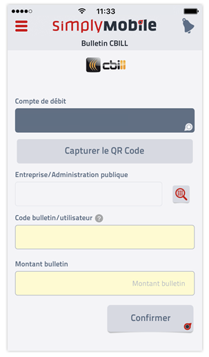 screenshot funzione pagamento bollettini CBILL/PagoPA con QR Code