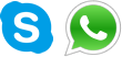 icone Skype e WhatsApp